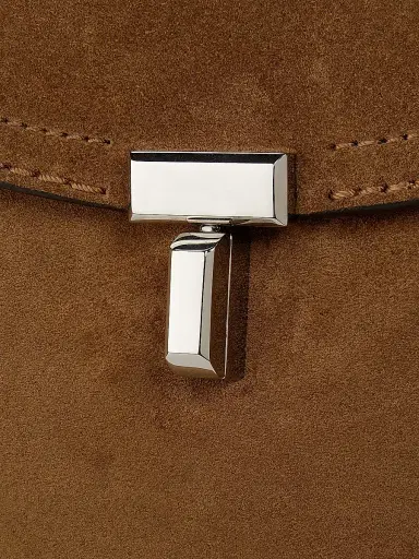 TOTEME Women's T-Lock Suede Clutch | Thumbnail 10 TOTEME Women's T-Lock Suede Clutch | Thumbnail 10