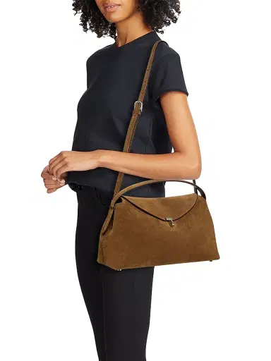 TOTEME Women's T-Lock Suede Top Handle Bag | Thumbnail 2 TOTEME Women's T-Lock Suede Top Handle Bag | Thumbnail 2