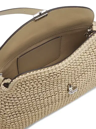 TOTEME Women's T-Lock Woven Leather Clutch | Thumbnail 4 TOTEME Women's T-Lock Woven Leather Clutch | Thumbnail 4