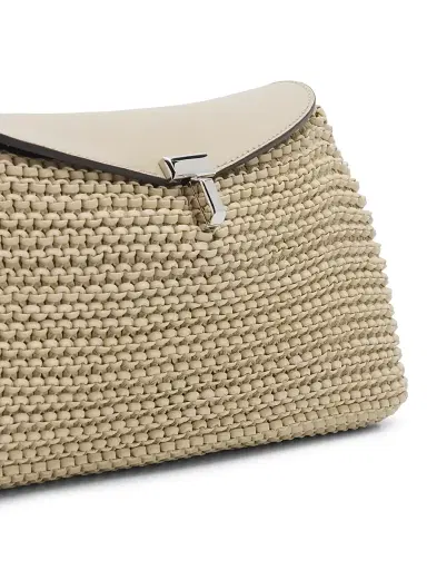 TOTEME Women's T-Lock Woven Leather Clutch | Thumbnail 5 TOTEME Women's T-Lock Woven Leather Clutch | Thumbnail 5
