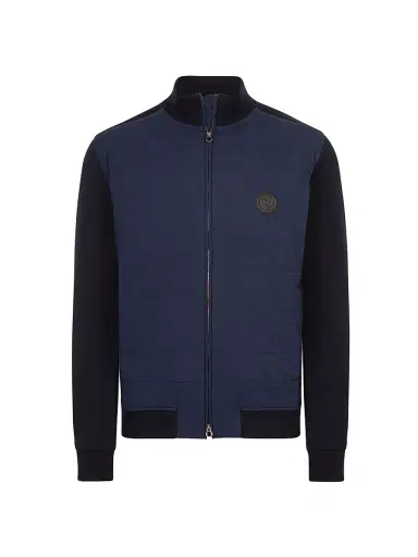 Stefano Ricci Men's Full Zip Sweater - Blue | Thumbnail 1 Stefano Ricci Men's Full Zip Sweater - Blue | Thumbnail 1