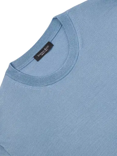 Stefano Ricci Men's Crewneck Sweater - Light Blue - Size 46 | Thumbnail 5 Stefano Ricci Men's Crewneck Sweater - Light Blue - Size 46 | Thumbnail 5