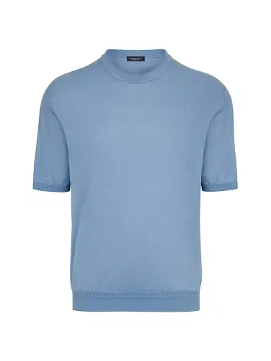 Stefano Ricci Men's Crewneck Sweater - Light Blue - Size 46 | Thumbnail 1 Stefano Ricci Men's Crewneck Sweater - Light Blue - Size 46 | Thumbnail 1