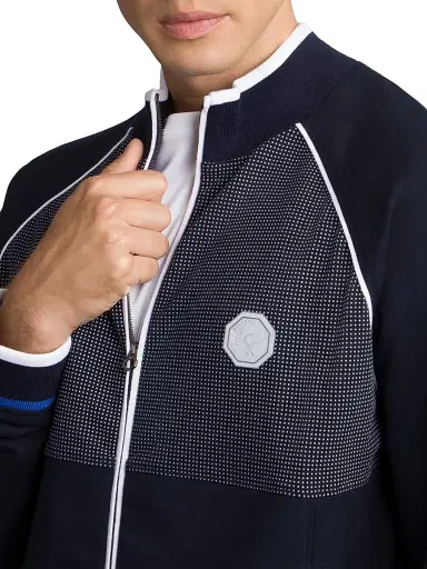 Stefano Ricci Men's Full Zip Up Jacket - Dark Blue - Size 52 | Thumbnail 5