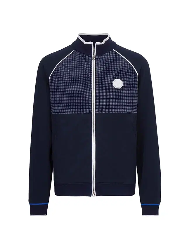Stefano Ricci Men's Full Zip Up Jacket - Dark Blue
