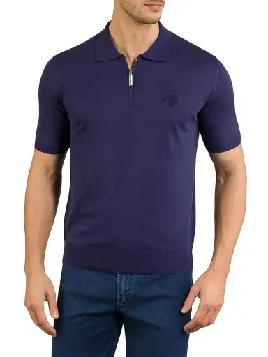 Stefano Ricci Men's Polo Shirt - Dark Blue - Size 50 | Thumbnail 2