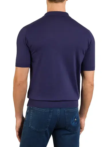 Stefano Ricci Men's Polo Shirt - Dark Blue - Size 50 | Thumbnail 3