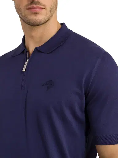 Stefano Ricci Men's Polo Shirt - Dark Blue - Size 50 | Thumbnail 4