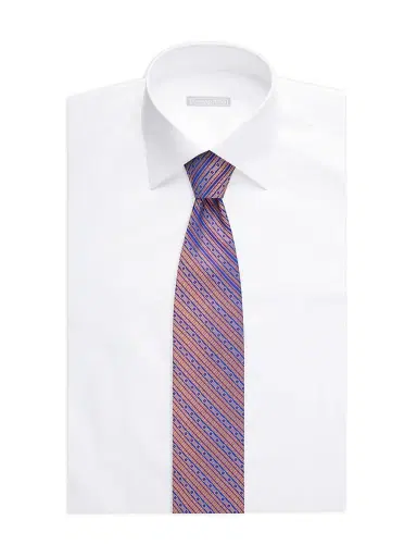 Stefano Ricci Men's Luxury Handmade Silk Tie - Brown Blue | Thumbnail 2 Stefano Ricci Men's Luxury Handmade Silk Tie - Brown Blue | Thumbnail 2