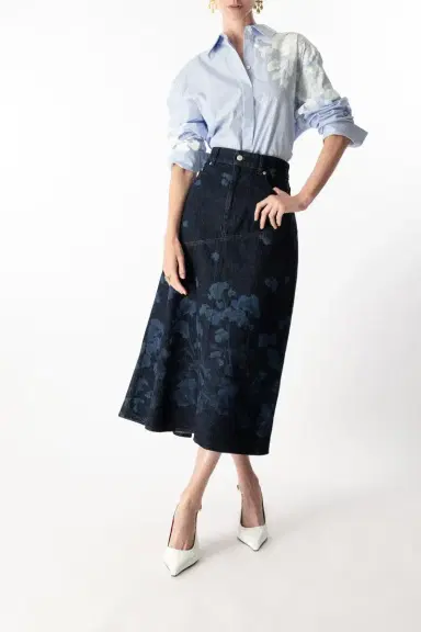 Erdem Draped Midi Skirt | Thumbnail 2
