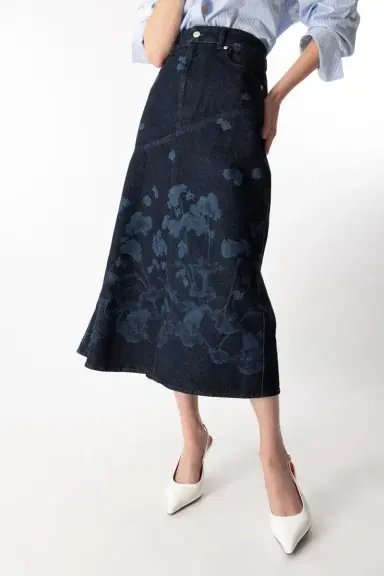 Erdem Draped Midi Skirt | Thumbnail 3