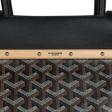 goyard Goyard Saigon Tote Black Goyardine Canvas Palladium Hardware | Thumbnail 6 goyard Goyard Saigon Tote Black Goyardine Canvas Palladium Hardware | Thumbnail 6