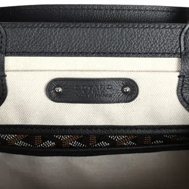 goyard Goyard Saigon Tote Black Goyardine Canvas Palladium Hardware | Thumbnail 9 goyard Goyard Saigon Tote Black Goyardine Canvas Palladium Hardware | Thumbnail 9