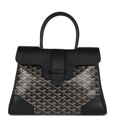goyard Goyard Saigon Tote Black Goyardine Canvas Palladium Hardware | Thumbnail 1 goyard Goyard Saigon Tote Black Goyardine Canvas Palladium Hardware | Thumbnail 1
