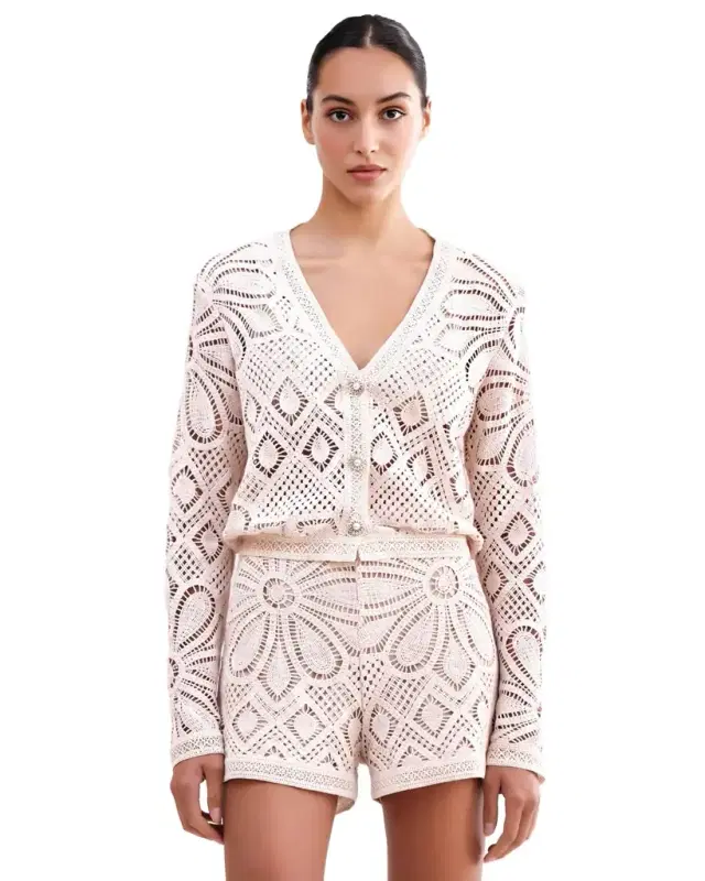 PatBo FLOWER CROCHET JACKET