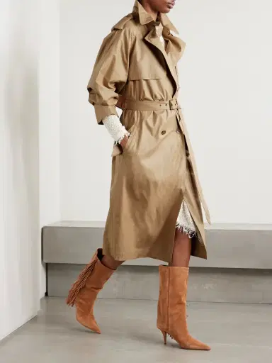 Isabel Marant Freanne Belted Double-breasted Linen-blend Trench Coat | Thumbnail 2 Isabel Marant Freanne Belted Double-breasted Linen-blend Trench Coat | Thumbnail 2