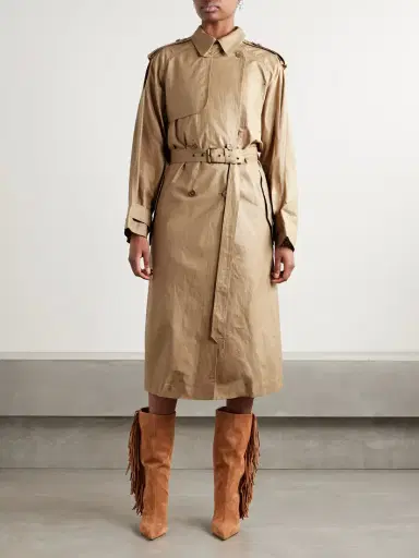 Isabel Marant Freanne Belted Double-breasted Linen-blend Trench Coat | Thumbnail 3 Isabel Marant Freanne Belted Double-breasted Linen-blend Trench Coat | Thumbnail 3