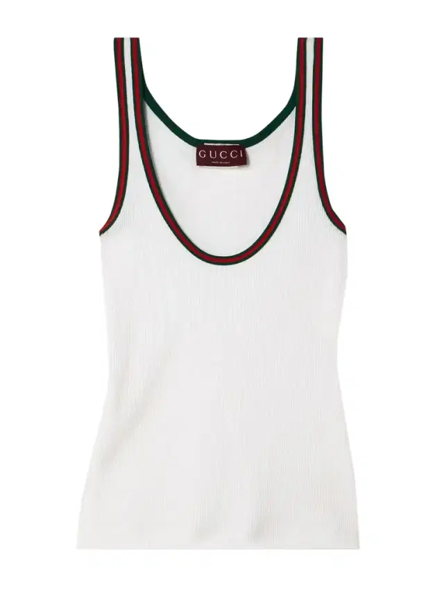 Webbing-trimmed Ribbed Stretch-cotton Jersey Tank