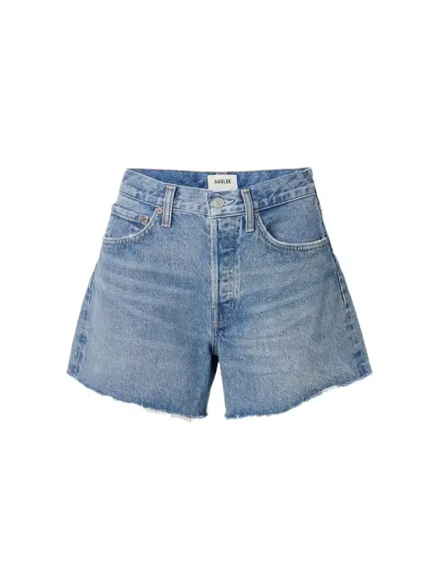 Parker Long Distressed Denim Shorts