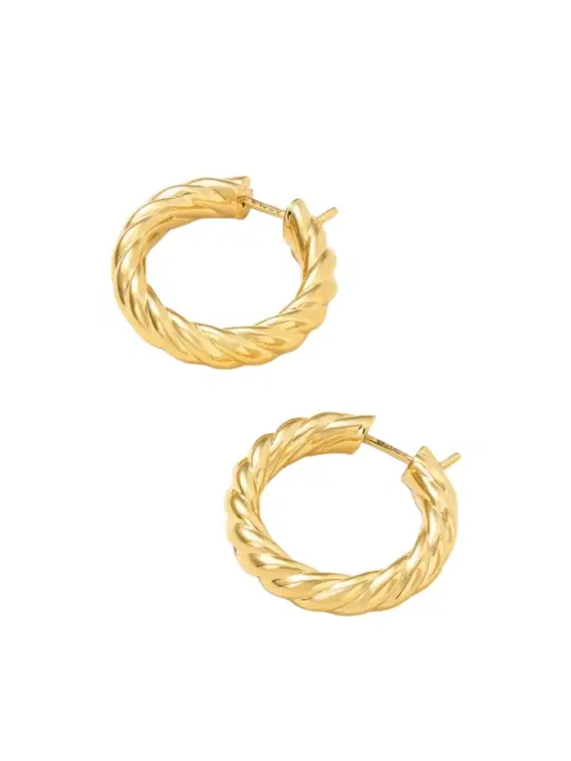 David Yurman Sculpted Cable 18-karat Gold Hoop Earrings
