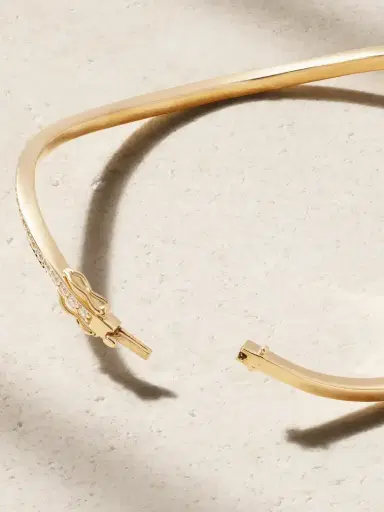 Sophie Bille Brahe Courbe 18-karat Recycled Gold Diaond Bracelet | Thumbnail 3