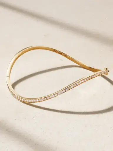 Sophie Bille Brahe Courbe 18-karat Recycled Gold Diaond Bracelet | Thumbnail 1