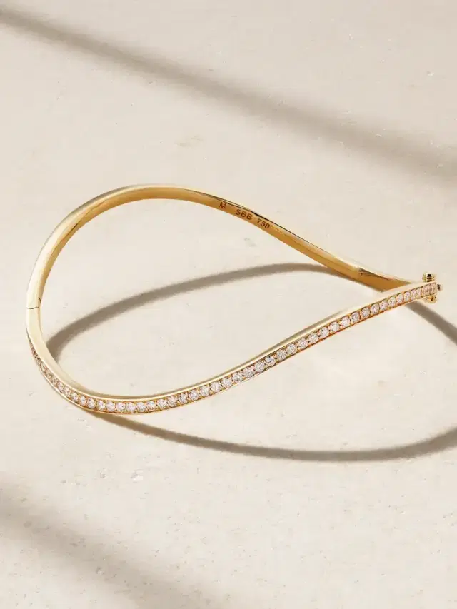 Courbe 18-karat Recycled Gold Diaond Bracelet