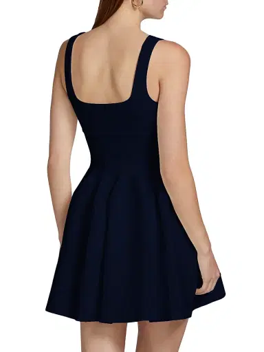 Simkhai Women's Elektra Seamed Minidress - Midnight - Size Large | Thumbnail 5