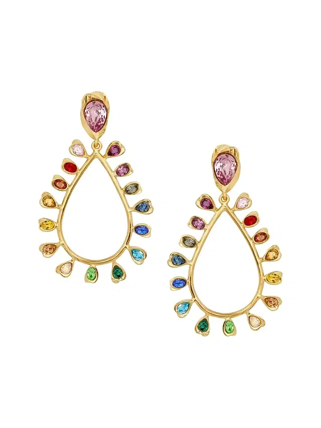 Women's 14K-Gold-Plated & Glass Crystal Drop Earrings