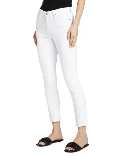 AG Jeans Women's Prima Ankle Low-Rise Jeans - White - Size 31 | Thumbnail 4