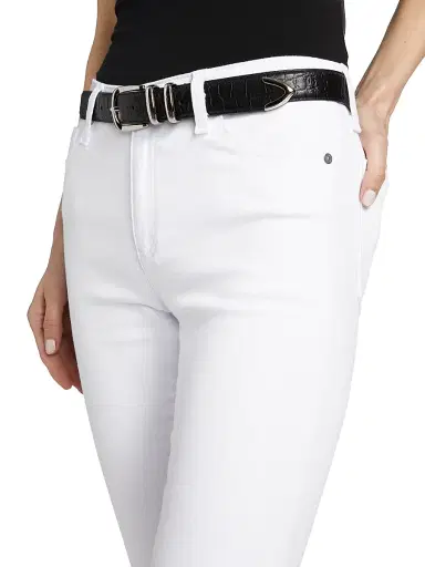 AG Jeans Women's Prima Ankle Low-Rise Jeans - White - Size 31 | Thumbnail 6