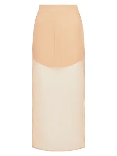 TWP Women's Sylkie Shirt Tail Midi-Skirt - British Khaki - Size 12 | Thumbnail 1