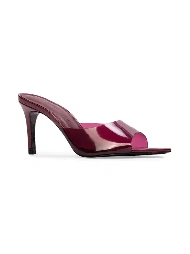 Black Suede Studio Women's Belle PVC Mules - Ruby Patent Leather | Thumbnail 2