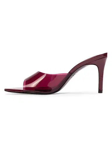 Black Suede Studio Women's Belle PVC Mules - Ruby Patent Leather | Thumbnail 4