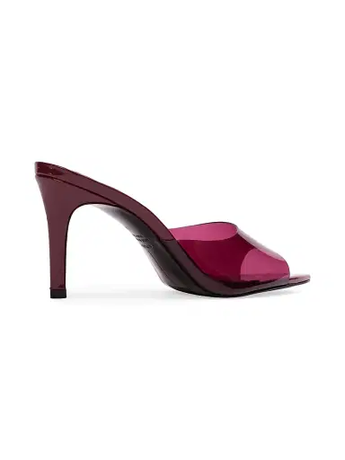 Black Suede Studio Women's Belle PVC Mules - Ruby Patent Leather | Thumbnail 5