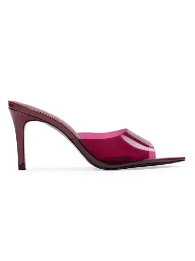 Black Suede Studio Women's Belle PVC Mules - Ruby Patent Leather | Thumbnail 1