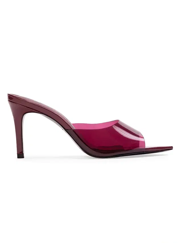 Women's Belle PVC Mules - Ruby Patent Leather
