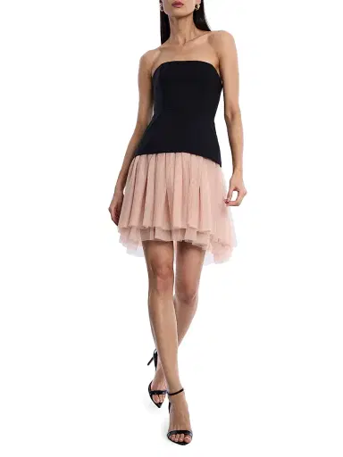 BCBGMAXAZRIA Women's Strapless Tutu Dress - Black Almond - Size 6 | Thumbnail 2 BCBGMAXAZRIA Women's Strapless Tutu Dress - Black Almond - Size 6 | Thumbnail 2