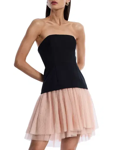 BCBGMAXAZRIA Women's Strapless Tutu Dress - Black Almond - Size 6 | Thumbnail 3 BCBGMAXAZRIA Women's Strapless Tutu Dress - Black Almond - Size 6 | Thumbnail 3