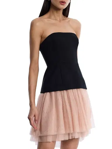 BCBGMAXAZRIA Women's Strapless Tutu Dress - Black Almond - Size 6 | Thumbnail 4 BCBGMAXAZRIA Women's Strapless Tutu Dress - Black Almond - Size 6 | Thumbnail 4