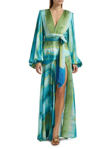Bronx and Banco Women's Carmen Coastal Gown - Blue Multi | Thumbnail 3