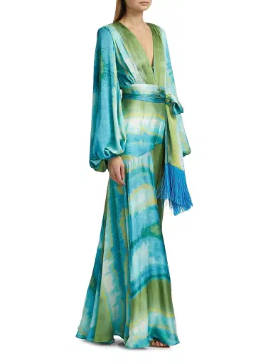 Bronx and Banco Women's Carmen Coastal Gown - Blue Multi | Thumbnail 4