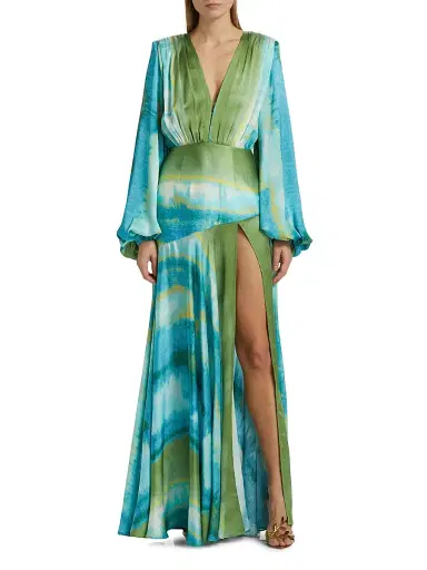 Bronx and Banco Women's Carmen Coastal Gown - Blue Multi | Thumbnail 6