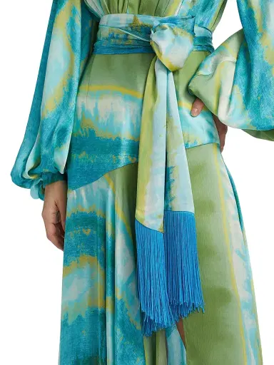 Bronx and Banco Women's Carmen Coastal Gown - Blue Multi | Thumbnail 7
