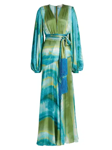 Bronx and Banco Women's Carmen Coastal Gown - Blue Multi | Thumbnail 1