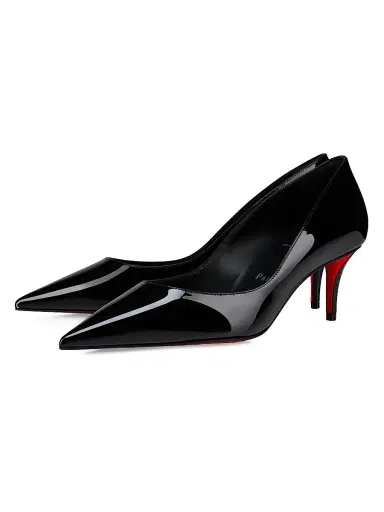 Christian Louboutin Women's Miss Z 60MM Patent Leather Pumps - Black - Size 12 | Thumbnail 2