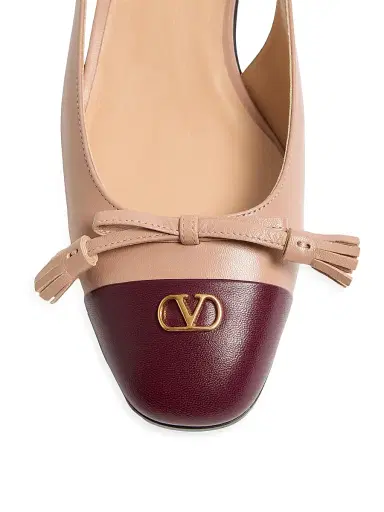 Valentino Garavani Women's Valet Du Roi Kid Slingback Ballerinas 25MM - Rose Cannelle Garnet - Size 12 | Thumbnail 5