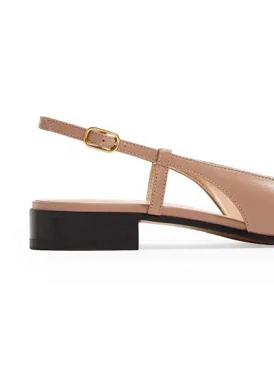 Valentino Garavani Women's Valet Du Roi Kid Slingback Ballerinas 25MM - Rose Cannelle Garnet - Size 12 | Thumbnail 6