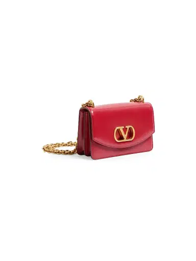 Valentino Garavani Women's  Vain Shoulder Bag in Shiny Calfskin - Rosso Valentino | Thumbnail 3