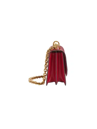 Valentino Garavani Women's  Vain Shoulder Bag in Shiny Calfskin - Rosso Valentino | Thumbnail 4